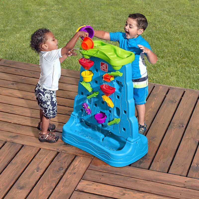 Step2 Waterfall Discovery Wall, Kids Double-Sided Water and Sand Activity