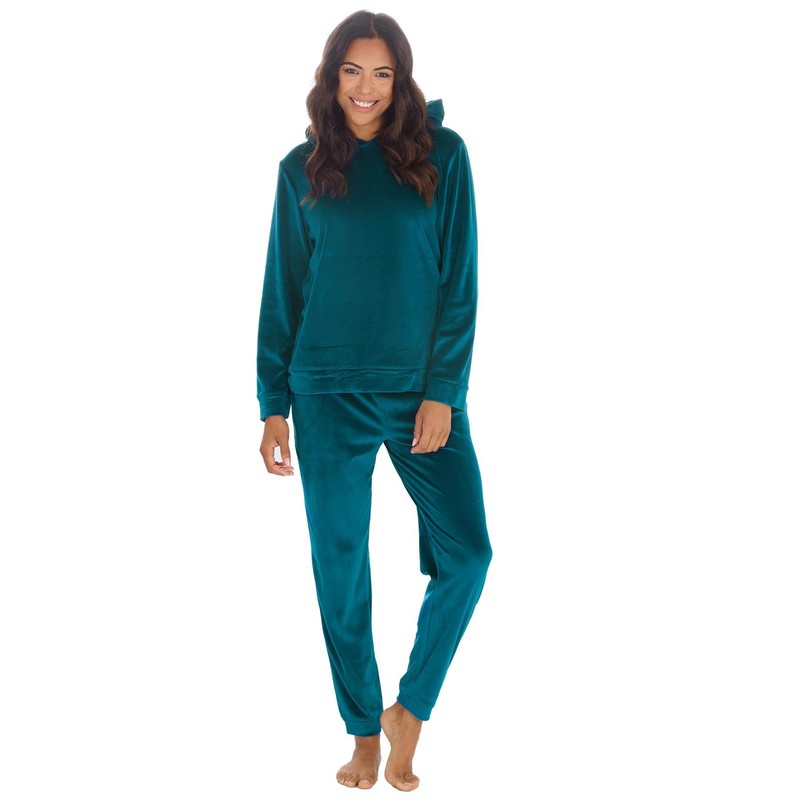 Style It Up Ladies Luxury Hooded Long Sleeve Pajama Set