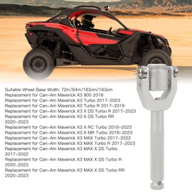 X3 Belt Changing Tool for Can-Am Maverick X3/X3 MAX/RS 2017-2023, Heavy-Duty Aluminum Alloy Clutch Removal Kit Extended Thread Length and Positioning Flange Fits 64"/72" Wheel Base (Silver)