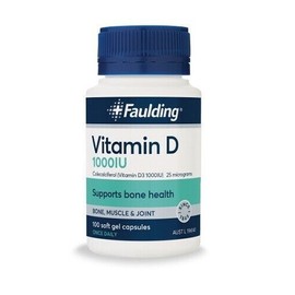 Faulding Remedies Vitamin D 1000IU 100 Soft Gel Capsules