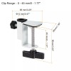 0.49" Hole Dia. Desk Clamp Heavy Duty C-Clamp for Microphone