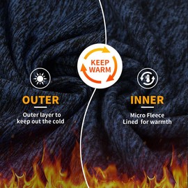 Soneven Women's Fleece Running Pullover Winter Outdoor Clothes Cowl Neck Sweatshirt Ski Hiking Thermal Shirts with Thumb Holes Blue M