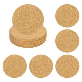 Pizsieat Pack of 20 Cork Trivets Round 10 cm Diameter 5 mm Thick Natural Reusable Cork Coasters Pot Bar Home Restaurant Office