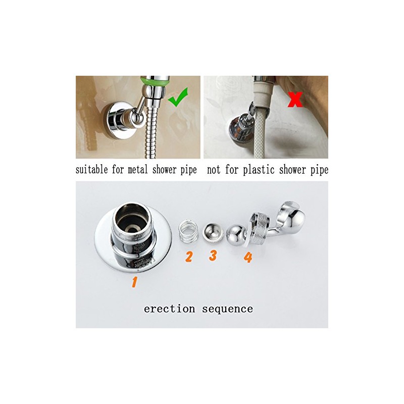 TINTON LIFE Universal Bathroom Adjustable Shower Head Wall Mount Holder