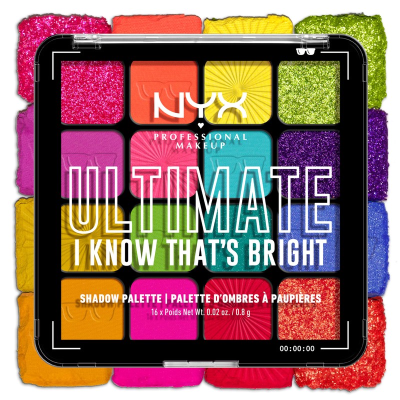 NYX Professional Makeup, Ultimate Shadow, Paleta de sombras, Brights