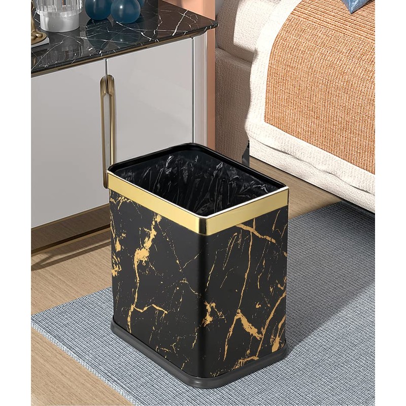 Huaqinglian Small Office Trash can Bedroom Wastebasket,Rectangle Slim Bathroom Kitchen