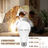 Neporal LITE Emergency Rechargeable Light Bulbs A19, Light Up to
