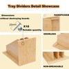 Tray Dividers for Cabinets-15"H x 22"D x 12"W,Wooden Vertical Organizer