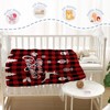YeeJu Christmas Throw Blanket Baby Blanket Small Red Plaid Christmas