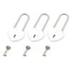 T Tulead Heart-Shaped Locks Lover Locks Large Heart Padlock White