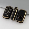 CHQLPBF 2 Pcss for VW Key Fob Cover Passat Tiguan