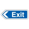 V Safety Exit Arrow Left - Shaped Sign 300 x