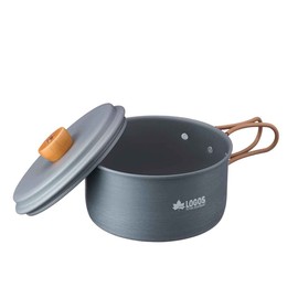 LOGOS 81210212 Cooker & Kettle Set, Gray, [Pot] (Approx.) Diameter 6.5 x Height 3.2 inches (16.5 cm) x Height 3.2 inches (8.2 cm)