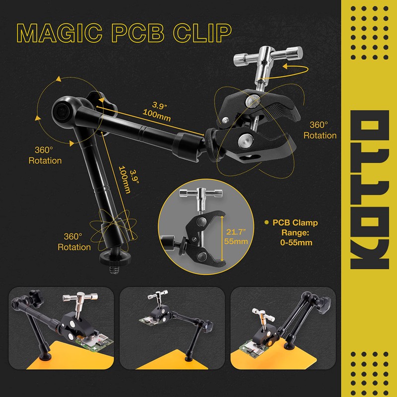 KOTTO Helping Hands Soldering, Third Hand Soldering Tools PCB Holder