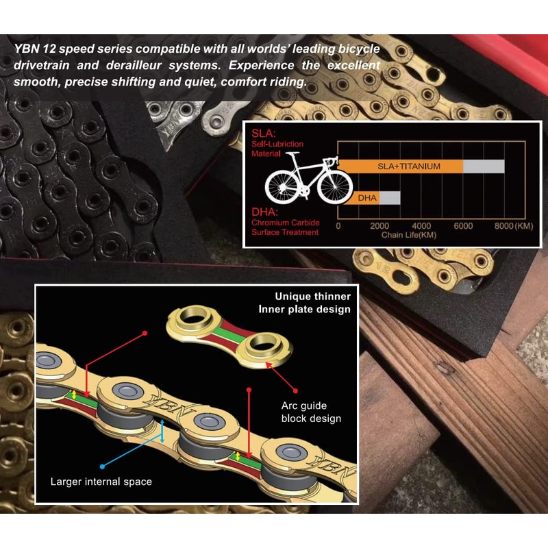 DJC Bike Chain 12 Speed for Road Bike MTB Mountain