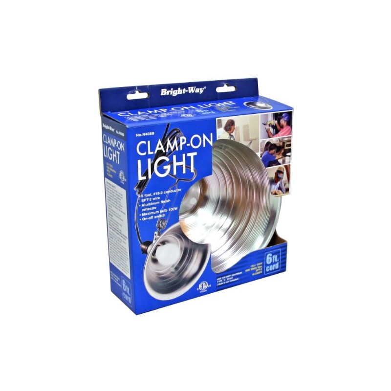 BLACK+DECKER Bright-Way R408B/PDQ Desk-Lamps Clamp Light Alum Shade, 8"