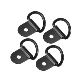 ACROPIX 4pcs D Ring Tie Down Anchor 3mm Diameter D Rings Anchor Lashing Ring for Trailer Truck Boat RV ATV SUV Vehicle Cars Black Car Parts