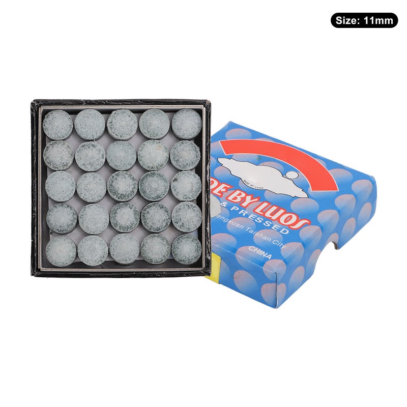 50Pcs Snooker Pool Cue Tips Grade A Leather Billiard Cue