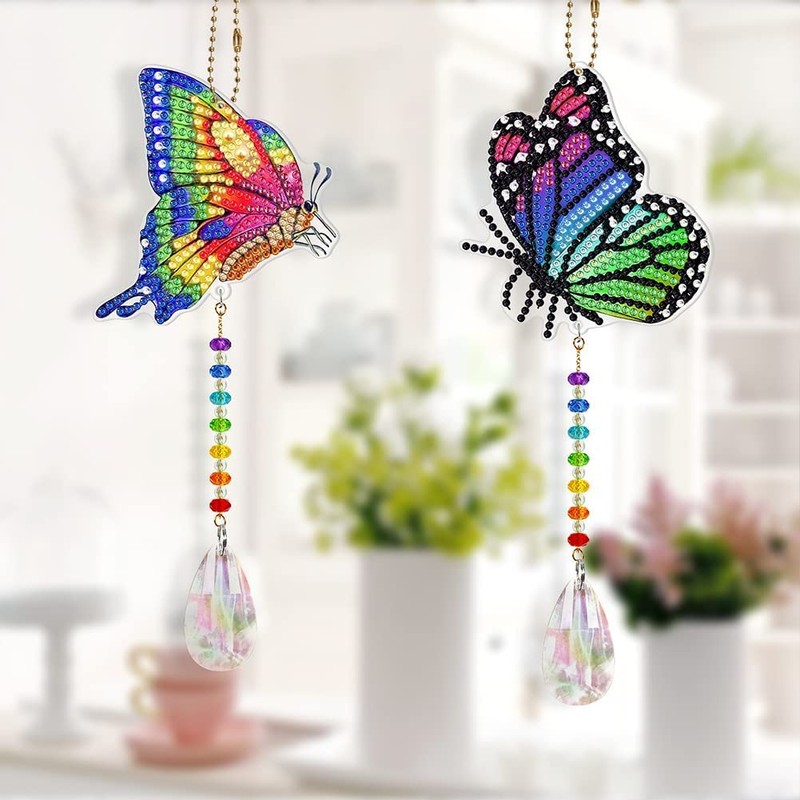 OKUGAIYA Diamond Painting Set Hanging Pendant Craft 2 Pieces DIY