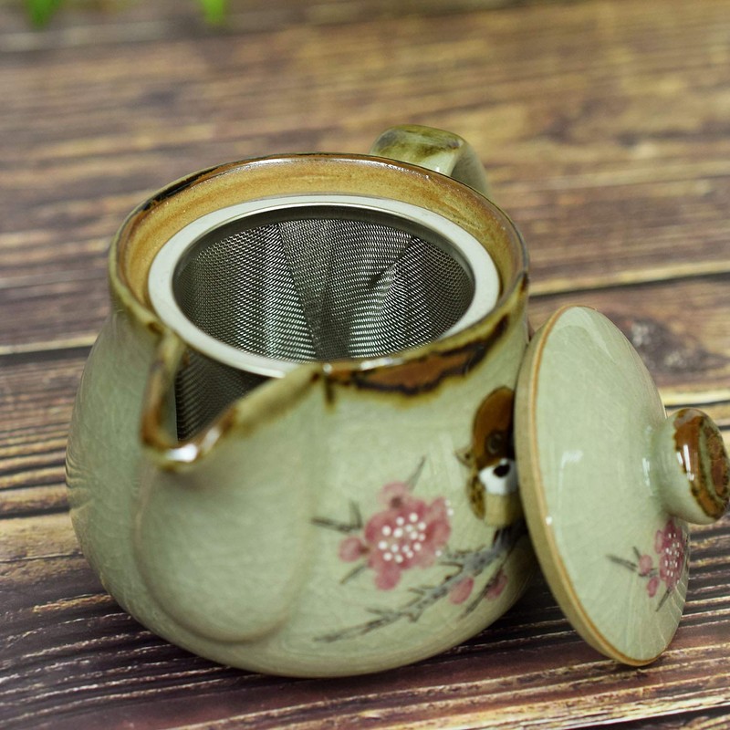 Teapot, Stylish Tableware, Kutani Pot, Sparrow, Ceramic, Brand, Japanese Tableware,