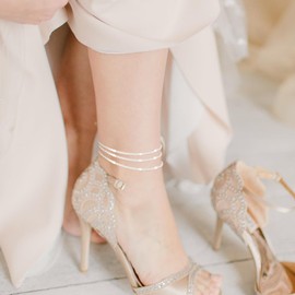 SIXDUTON Women's Anklet, Boho Adjustable Ankle Chains, Silver Summer Foot Jewellery, Gift Packaging, Copper