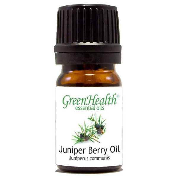 GreenHealth Juniper Berry – 1/6 fl oz (5 ml) Glass Bottle – 100% Pure Essential Oil