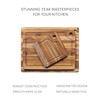 Teakhaus Teak Cutting Board - Rectangle Edge Grain Board With