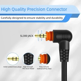 SL300 SL3500e Earpiece with Mic Compatible for Motorola Radios TLK 100 TLK 110 SL7550 SL7550e SL7580 SL7580e SL7590 SL7590e SLN 1000 SL Series,Acoustic Clear Tube Earpiece with PTT/Mic