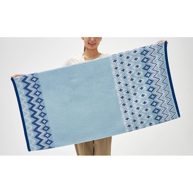 kosugizen Bath Towel Crystal 60x120cm Blue