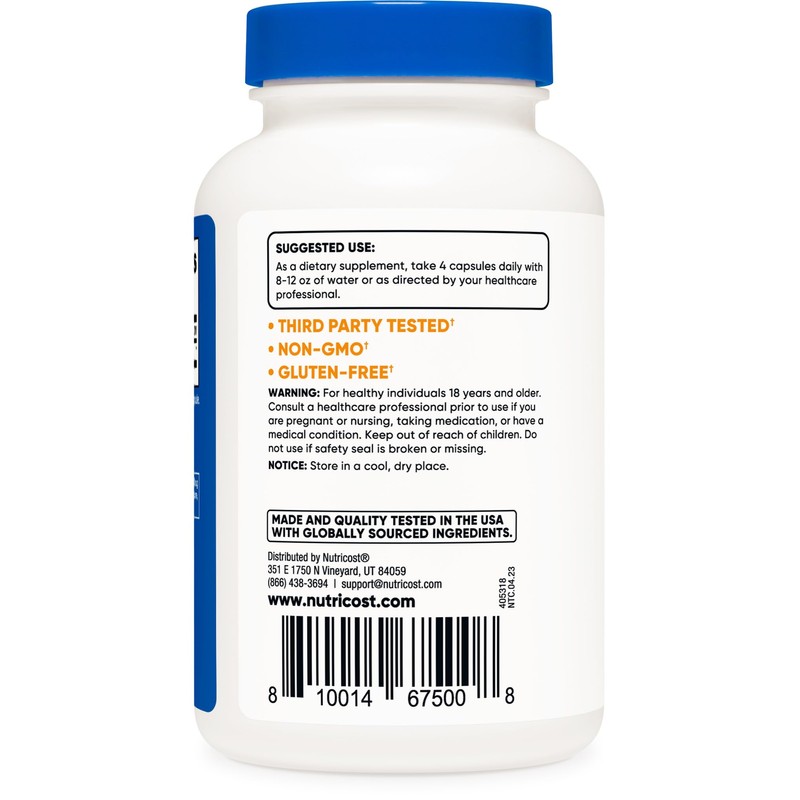 Nutricost L-Leucine 2,000mg, 120 Vegetarian Capsules, Non-GMO, Gluten Free, 30