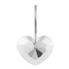 Actpe Decorative Crystal Heart Shape Shower Curtain Hooks Rust Resistant