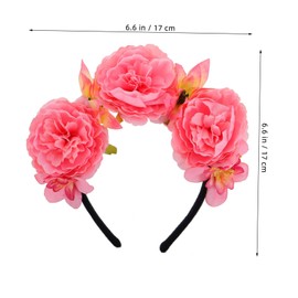FRCOLOR Floral Hair Hoop for Women Realistic Artificial Flower Headband Versatile Decorative Hair Jewelry for Festivals and Parties for Cosplay and Special Occasions