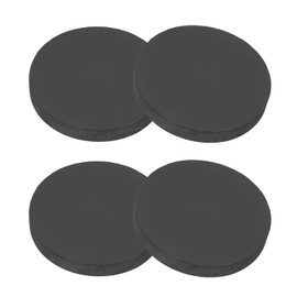 PATIKIL Rubber Solid Discs Washers, 4 Pcs Anti-Vibration Spacer 60mm OD x 8mm Thick Rubber Round Gasket Pad Bushings Spacer Washer for DIY Gasket Craft, Black