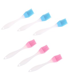 Pokinge 6pcs BBQ Sauce Brush Oil Brush Tools Pastry Brush for Baking Portable Silicone Brush Food Pastry Basting Brush Kitchen Supplies BBQ Tools