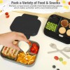Classic Bento Box, Stackable, Leakproof, 47oz, Plus Sauce Container, Gray