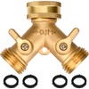 BEAUGIREW Garden Hose Y Valve Hose Splitter Solid Brass Hose