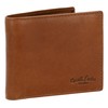 Gusti Foster Men's Leather Wallet RFID Protection Brown Leather, hazelnut,