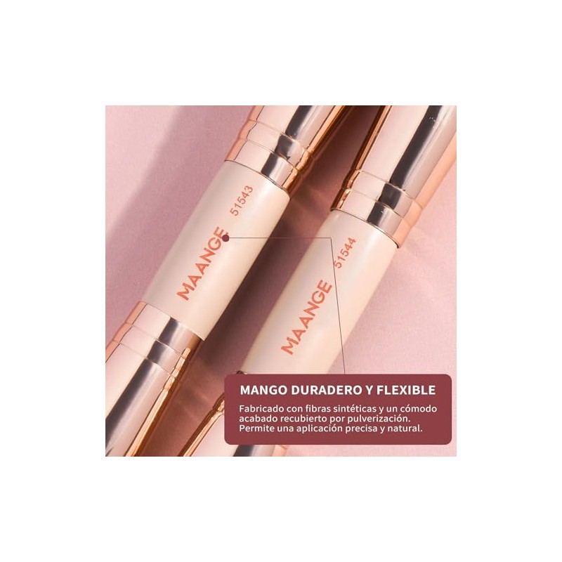 MAANGE 6Pcs Brochas Maquillaje de Doble Punta Set de Brochas