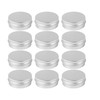 CABAX 1 oz Silver Tins, Round Aluminum Empty Cans with