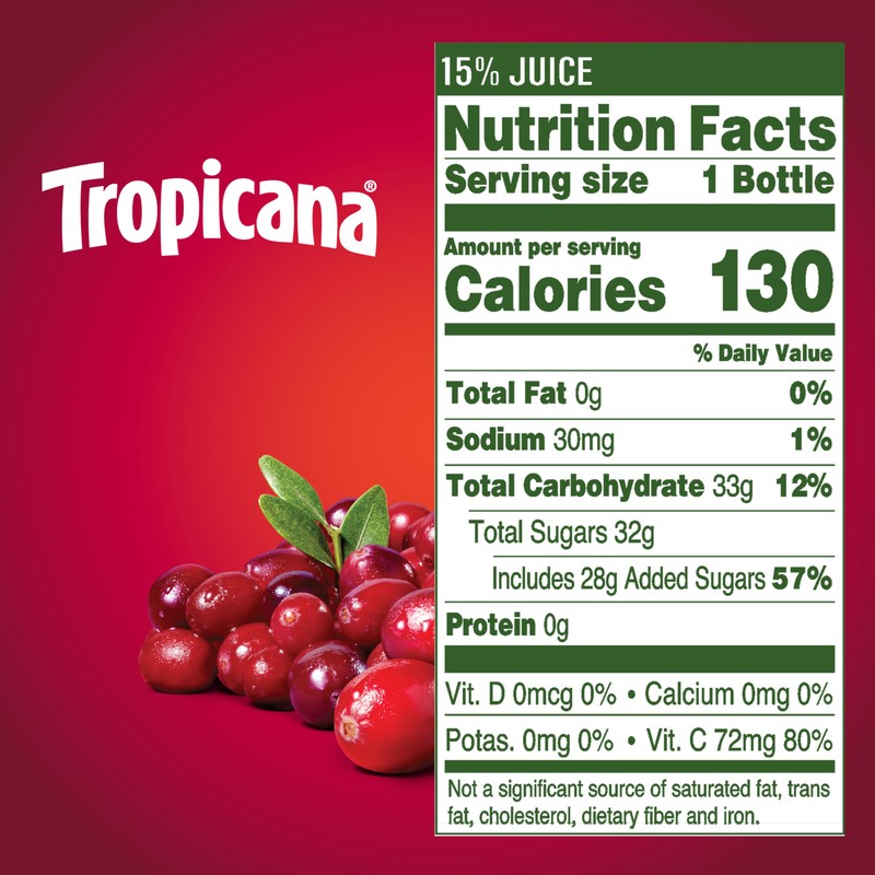 Tropicana Cranberry Cocktail Juice, 10 Ounce (Pack of 24)