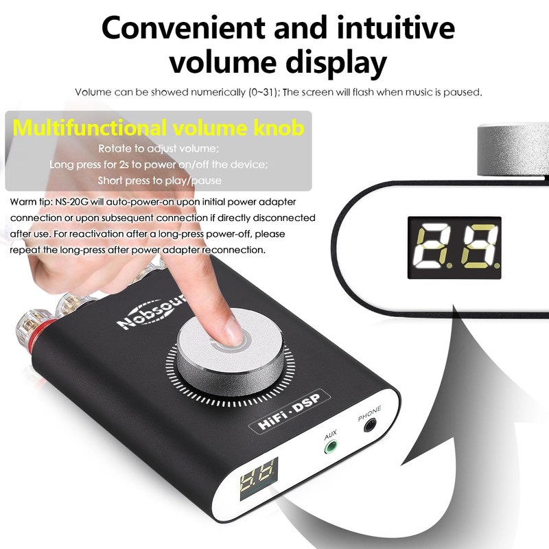 Nobsound NS-20G Mini Digital Power Amplifier Bluetooth Hifi Stereo Amp