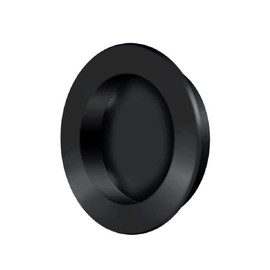 Deltana FP238U19 Flush Pulls, Solid Brass Flush Pull , Round, HD, 2 3/8", Solid Brass In Paint Black