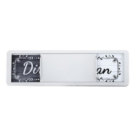 PATIKIL Dishwasher Magnet Clean Dirty Sign, 7x2" Clean & Dirty Dishwasher Indicator Slider Silver Funny Acrylic Magnet Sign Easy to Read Kitchen Accessory, Black & White