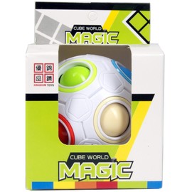 Cube World Rainbow Puzzle Ball for Adults, Girls, Boys - The Perfect Puzzle or Fidget Gift Anytime of Year