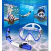 Adult Snorkel Set -Dry Snorkel Kit, Anti-Leak Diving Mask and