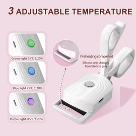 Heated Eyelash Curlers Electric Eyelash Curler USB Rechargeable Eyelash Curlers Natural Curling for Long Lasting Eye Lashes Women Makeup Tools Gift (White)