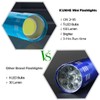 KunHe Small Mini LED Flashlight Pack of 6 COB Flashlights