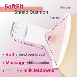 IKOPFLN 2 x 27 mm soft breast shields, compatible with Medela breast pumps, Maxflow connector