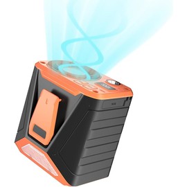 B-Qtech Portable Waist Clip Fan, Cooling Personal Wearable Fan, 3 In 1 Portable Waist Fan & Belt Shirt Fans, 3 Speeds Strong Fan, Usb Mobile Charging With Flashlight Emer