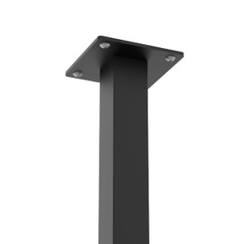 Olio Home Mailbox Post 58 x 2 x 2 inches - Heavy Duty Steel Mail Box Post with Black Powder Coating Surface - In-Ground Post for Concrete Roadside, Lawn or Sidewalk.